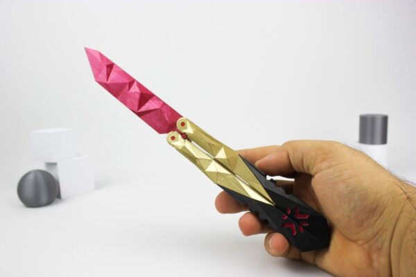 urun 4 3D Baskılı Valorant Şampiyon Kelebek Bıçağı